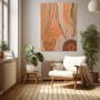 Abstrakte Punktkunst in warmen Erdtönen