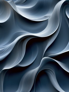 Fließende Formen in Blau