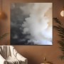 Abstrakte Rauchwolken in Grau und Beige