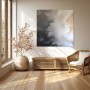 Abstrakte Rauchwolken in Grau und Beige
