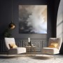 Abstrakte Rauchwolken in Grau und Beige