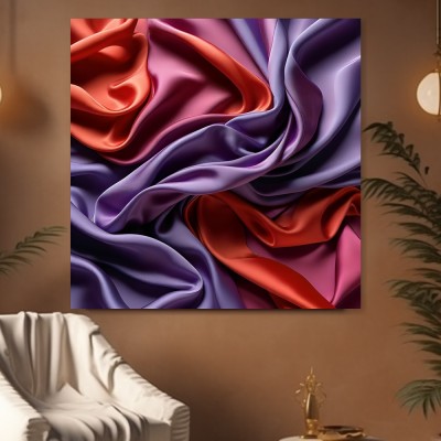 Seidene Falten in Violett und Rot