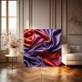 Seidene Falten in Violett und Rot