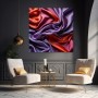 Seidene Falten in Violett und Rot