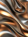 Fließendes Metall in Kupfer und Silber