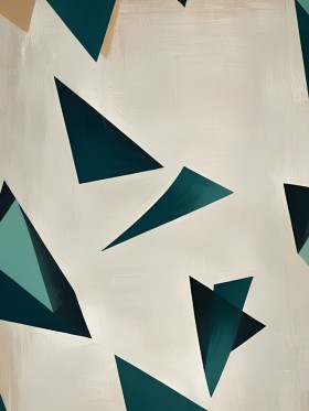Geometrische Dreiecke in Petrol