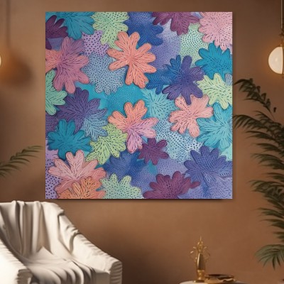 Pastellblüten in Türkis und Violett