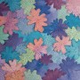 Pastellblüten in Türkis und Violett