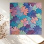 Pastellblüten in Türkis und Violett