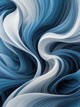 Blaue Wellen in abstrakter Eleganz