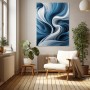 Blaue Wellen in abstrakter Eleganz