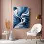 Blaue Wellen in abstrakter Eleganz