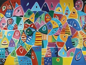 Bunte Formenwelt Abstrakt