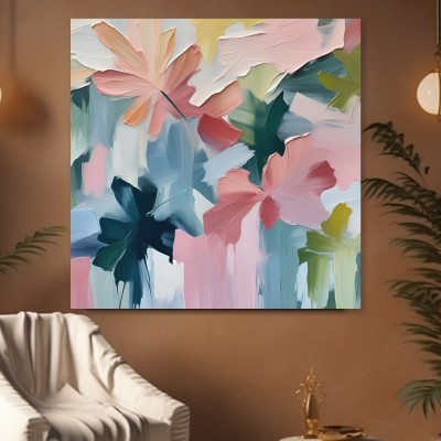 Abstrakte Blüten in Pastell