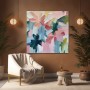 Abstrakte Blüten in Pastell