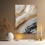 Abstrakte Eleganz in Beige und Grau