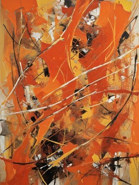 Abstrakte Energie in Orange