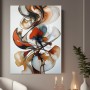 Abstrakte Formen in Orange und Schwarz