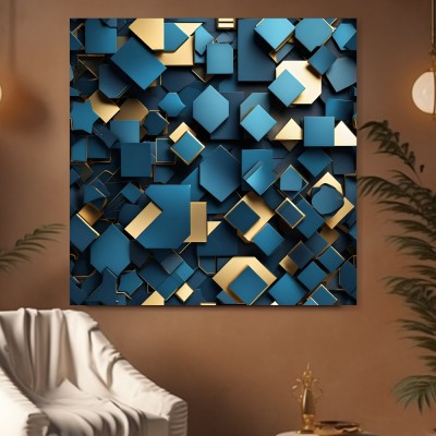 Geometrie in Blau und Gold