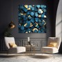 Geometrie in Blau und Gold