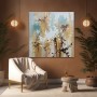 Abstrakte Farbkomposition in Gold und Blau