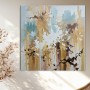 Abstrakte Farbkomposition in Gold und Blau