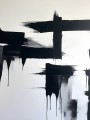 Schwarz-weiße Pinselspuren