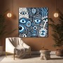 Abstrakte Augen in Blau und Schwarz