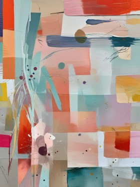 Pastell Abstraktion in sanften Farben