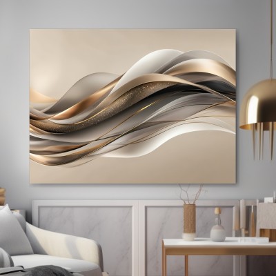 Goldene Wellen in Beige