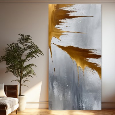 Goldene Strömung in Grau