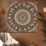 Mandala mit Blättern in Naturtönen