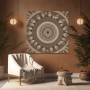 Mandala mit Blättern in Naturtönen