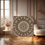 Mandala mit Blättern in Naturtönen