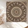 Mandala mit Blättern in Naturtönen