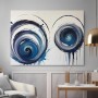 Blaue Spiralen in Bewegung