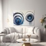 Blaue Spiralen in Bewegung