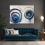 Blaue Spiralen in Bewegung