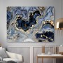 Marmor Abstrakt in Blau und Gold