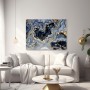 Marmor Abstrakt in Blau und Gold