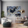 Marmor Abstrakt in Blau und Gold