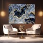 Marmor Abstrakt in Blau und Gold