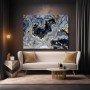 Marmor Abstrakt in Blau und Gold
