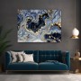 Marmor Abstrakt in Blau und Gold