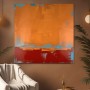 Orange Ruhe mit roten Akzenten