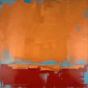 Orange Ruhe mit roten Akzenten