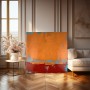 Orange Ruhe mit roten Akzenten