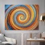 Abstrakte Farbspirale in Orange und Blau