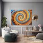 Abstrakte Farbspirale in Orange und Blau