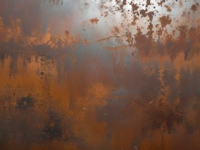 Rostige Metallstruktur in warmen Erdtönen